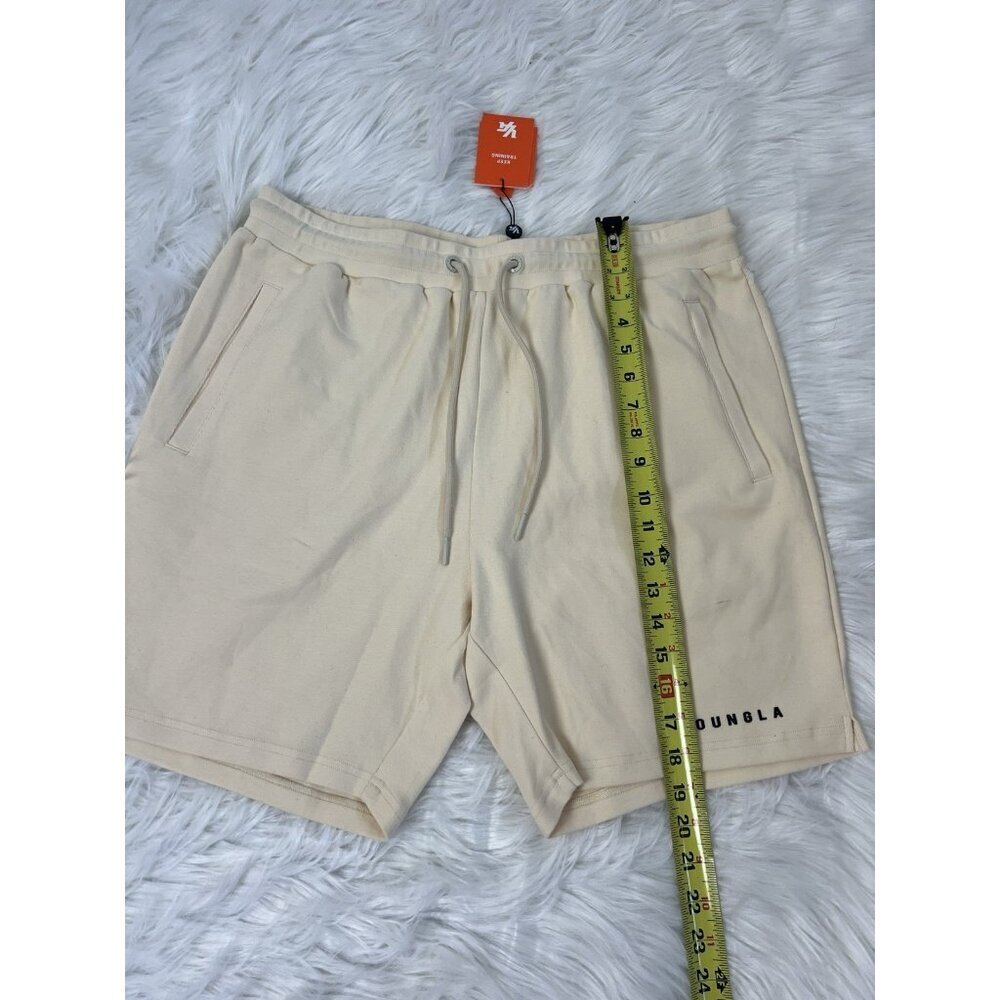 YoungLA Perfect Shorts 118 Men’s 2X Cream White Athletic Sweats Pockets 5” NWT - Picture 6 of 10